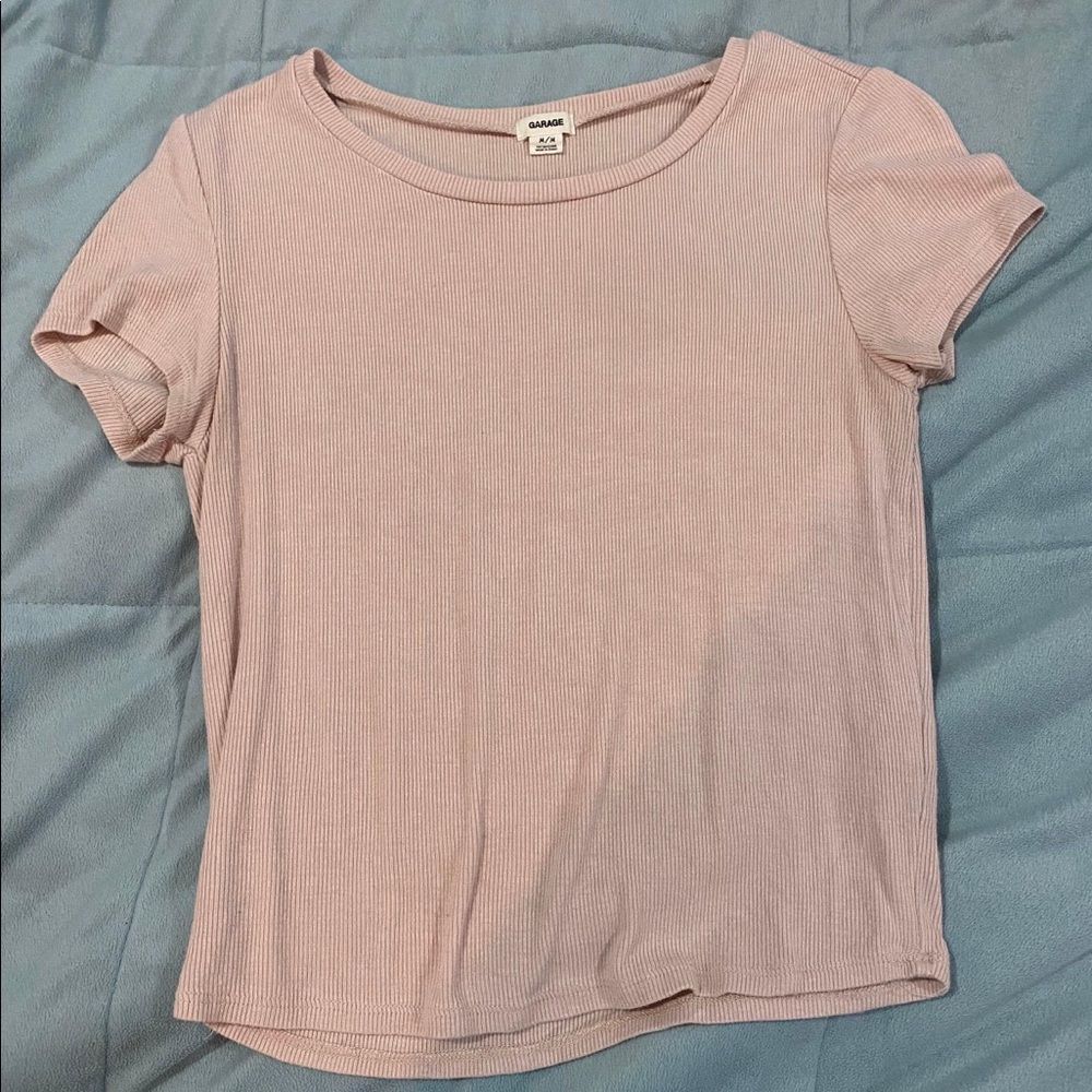 Pink cropped tee